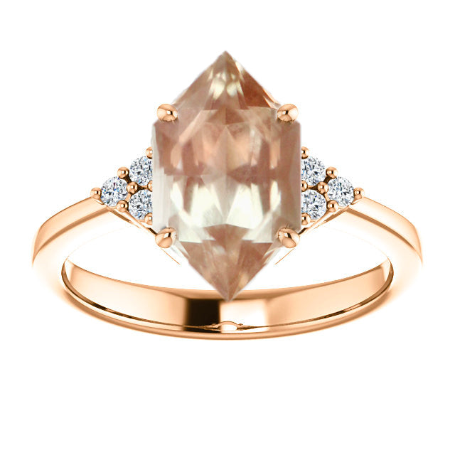 Buy Oregon Sunstone Ring,pear Sunstone Engagement Ring,14k Rose  Gold,cluster Engagement Unique Wedding Ring,fine Jewelry,sunstone Gold Ring  Online in India - Etsy