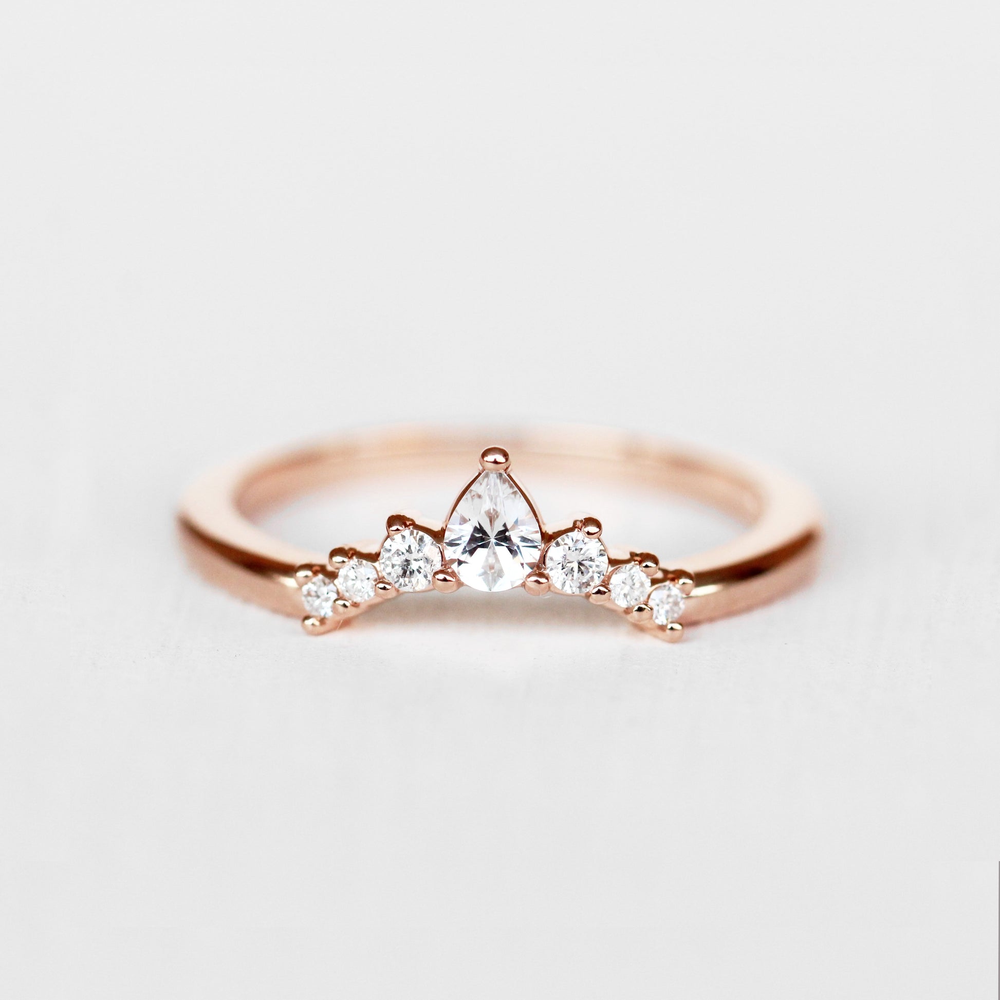 Moira - Contoured Diamond Wedding Stacking Band - made to order - Midwinter Co. Alternative Bridal Rings and Modern Fine Jewelry