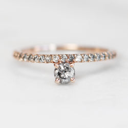 Nellie - Made to order - customizable stacking asymmetrical diamond band wedding ring - Midwinter Co. Alternative Bridal Rings and Modern Fine Jewelry