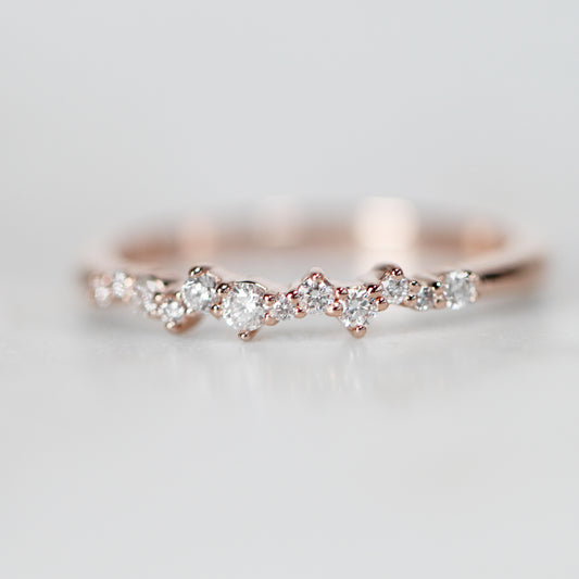 Oaklynn Diamond Wedding Stacking Cluster Band - Midwinter Co. Alternative Bridal Rings and Modern Fine Jewelry