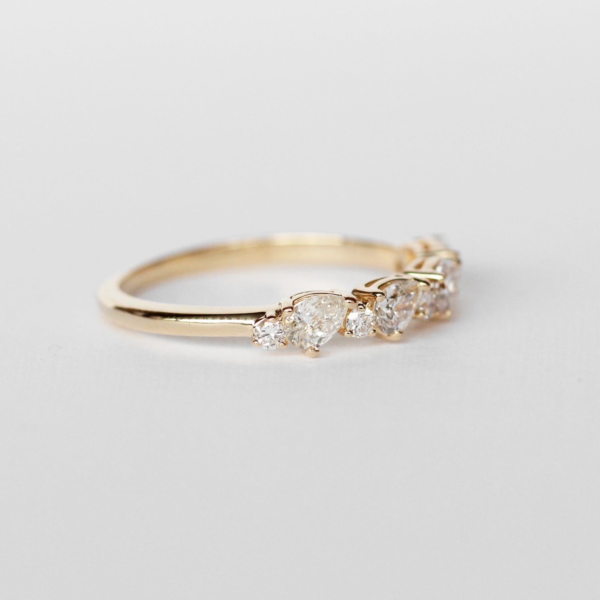 Reya Diamond Engagement Ring Band - White diamonds - Midwinter Co. Alternative Bridal Rings and Modern Fine Jewelry