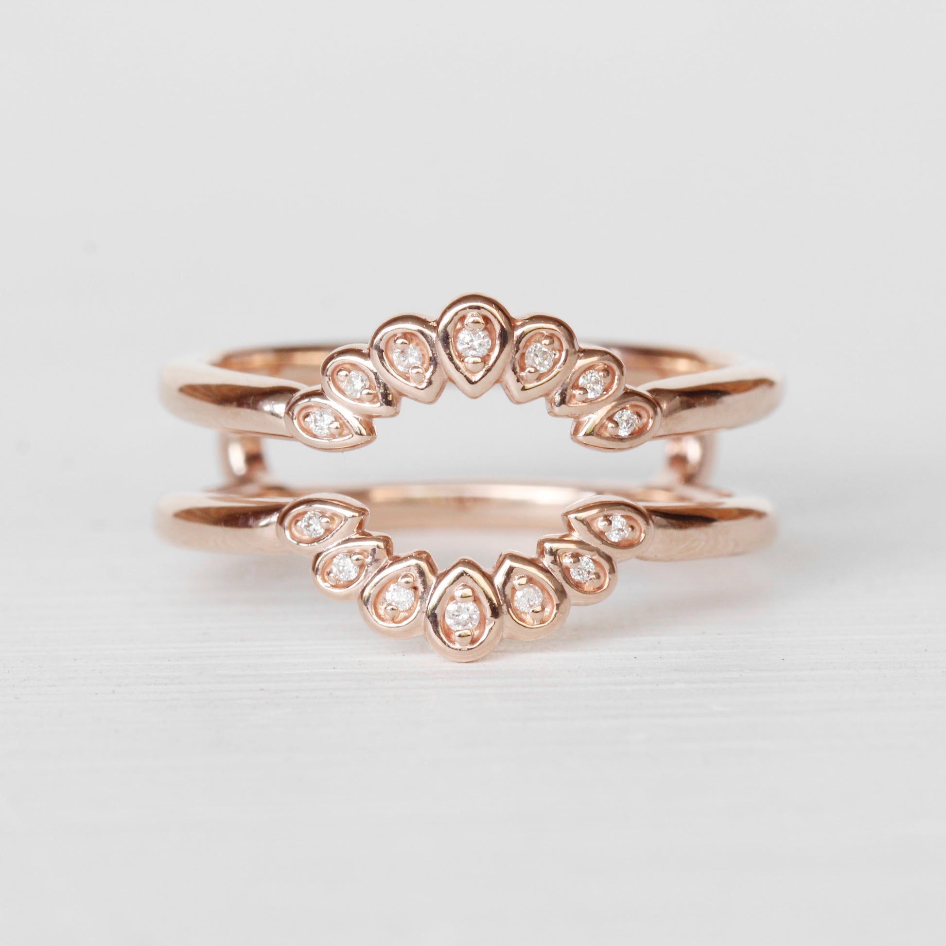 Flora Ring Guard- Curved Antique Style – Midwinter Co. Alternative Bridal  Rings and Modern Fine Jewelry