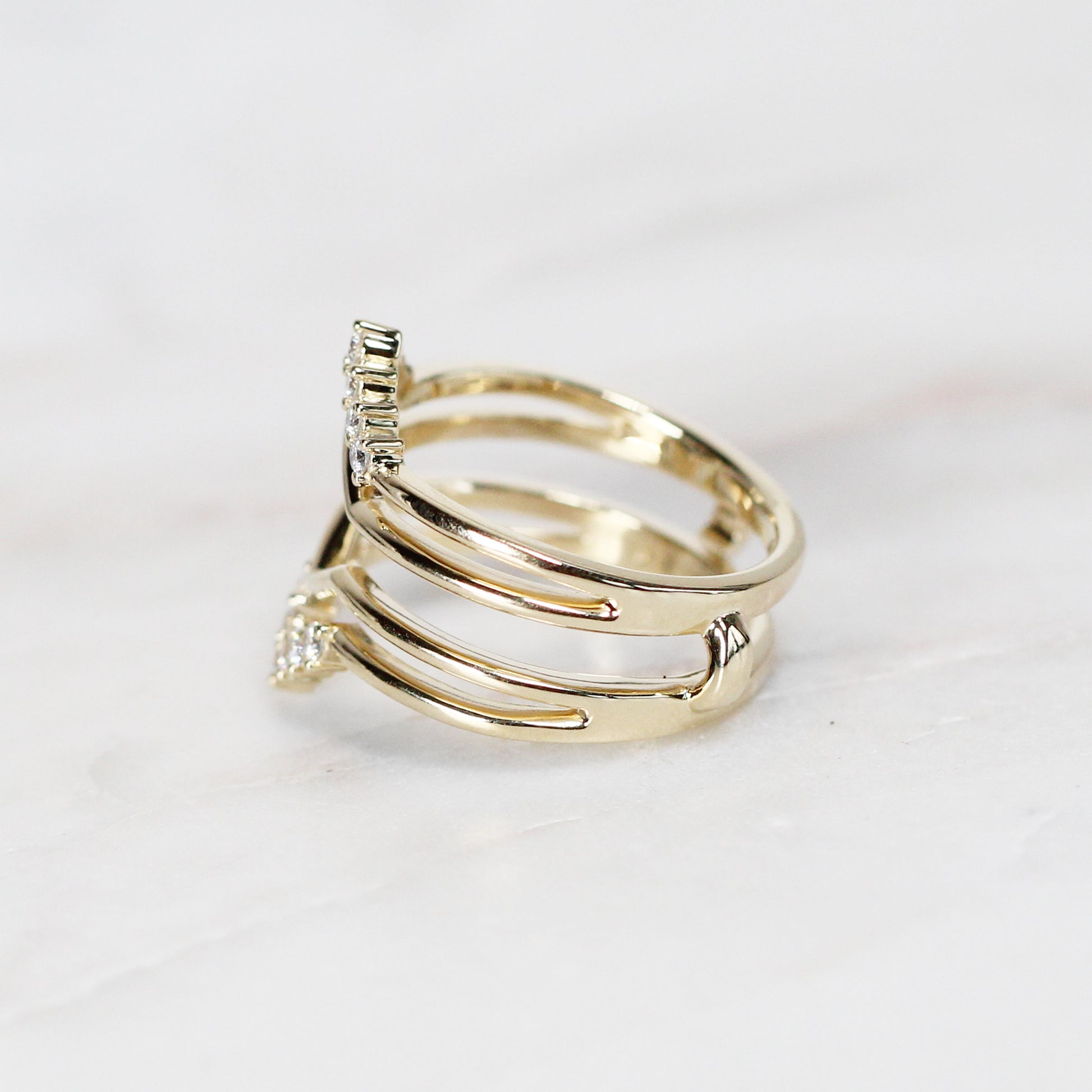 Savannah Diamond Ring Guard - Midwinter Co. Alternative Bridal Rings and Modern Fine Jewelry