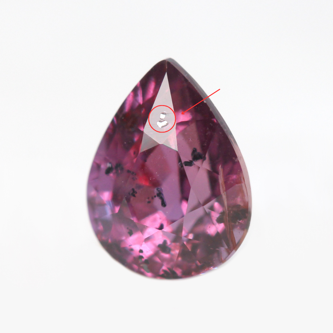 2.37 Carat Magenta Pink Pear Ruby for Custom Work - Inventory Code PPS237 - Midwinter Co. Alternative Bridal Rings and Modern Fine Jewelry