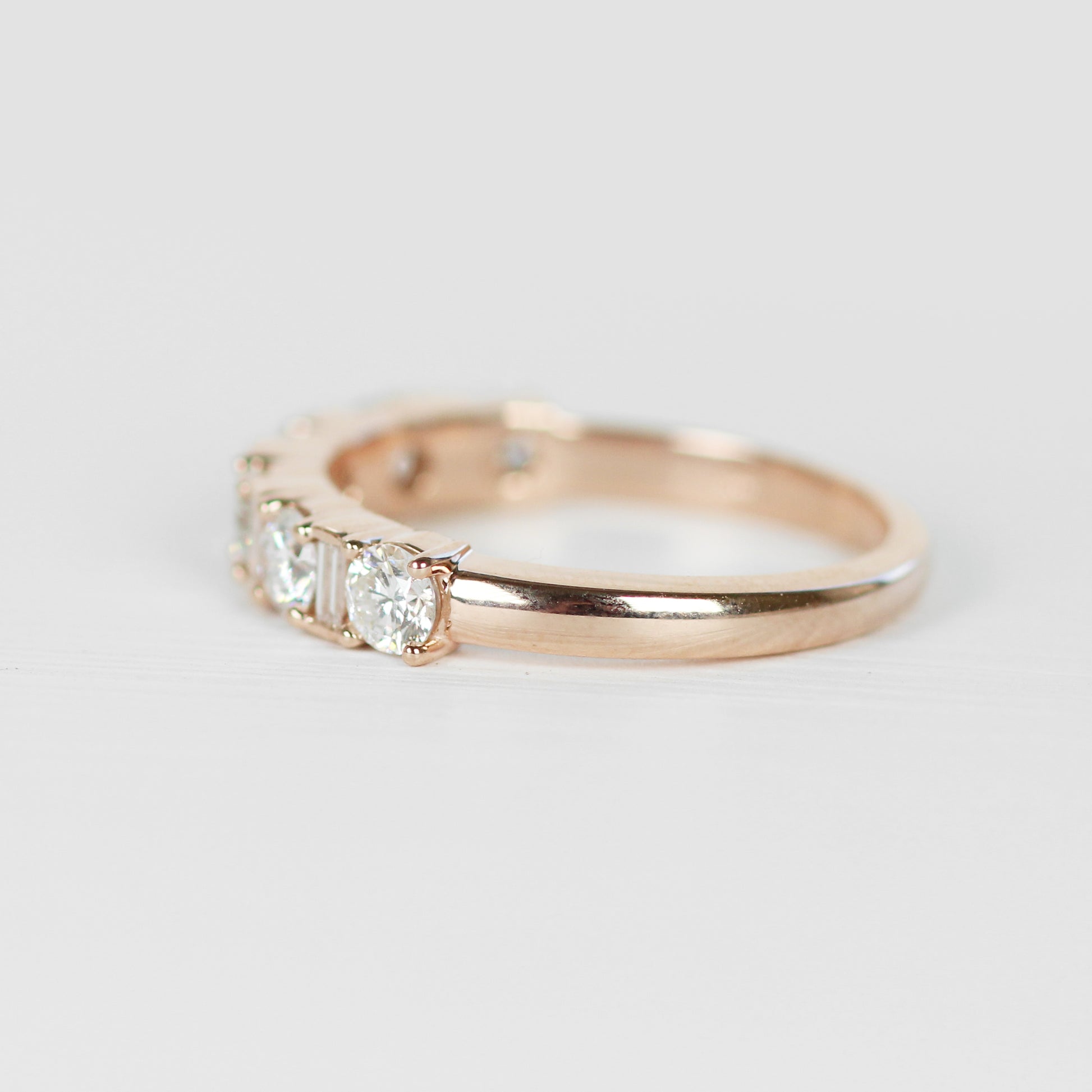 Demetria Diamond Engagement Ring Band - Celestial + white diamonds - Midwinter Co. Alternative Bridal Rings and Modern Fine Jewelry