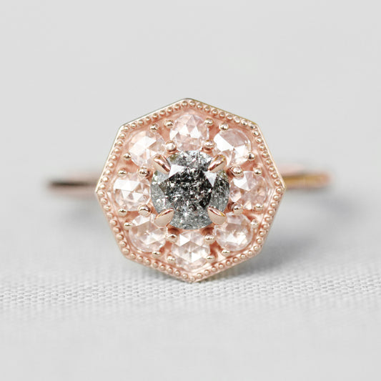 Ethel Ring with a Celestial Diamond in Your Choice of 14k Gold - Made to Order - Midwinter Co. Alternative Bridal Rings and Modern Fine Jewelry