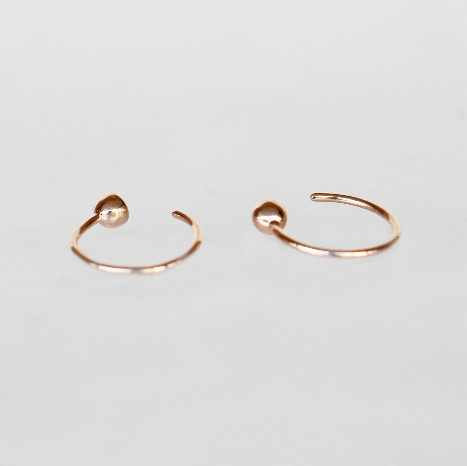 Harper Earrings with Gray Celestial Diamonds - 14k Rose Gold- Ready to ship - Midwinter Co. Alternative Bridal Rings and Modern Fine Jewelry