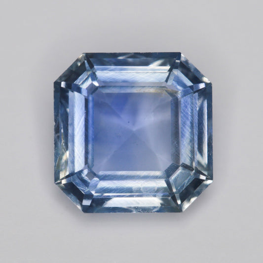 1.34 carat light cornflower blue asscher cut radiant sapphire - custom work - inventory code: ACSAP134 - Midwinter Co. Alternative Bridal Rings and Modern Fine Jewelry