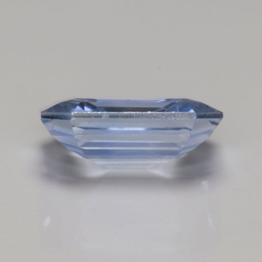 1.28 carat emerald cut cornflower blue sapphire - custom work - inventory code ECSB128 - Midwinter Co. Alternative Bridal Rings and Modern Fine Jewelry