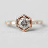 Lennen Ring with a .90 ct Celestial and Diamond Accents in 10k Rose Gold - Ready to Size and Ship - Midwinter Co. Alternative Bridal Rings and Modern Fine Jewelry