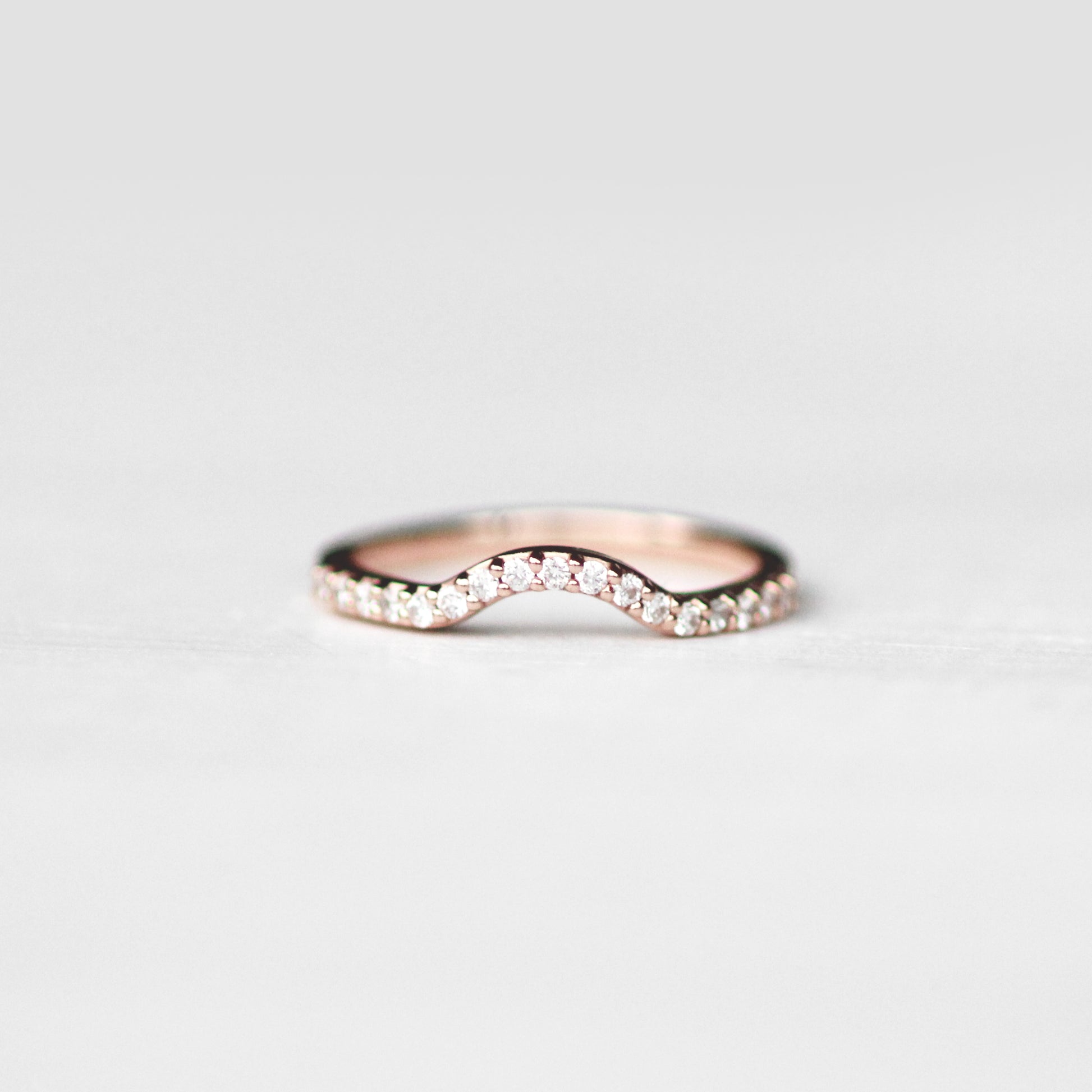 Walsh Wedding Band - Curved Contour Diamond Band - 14K Gold of Choice - Midwinter Co. Alternative Bridal Rings and Modern Fine Jewelry