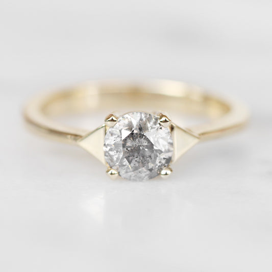 Quinta Ring with a 1.01 brilliant round celestial diamond in 10k yellow gold - Ready to size and ship - Midwinter Co. Alternative Bridal Rings and Modern Fine Jewelry