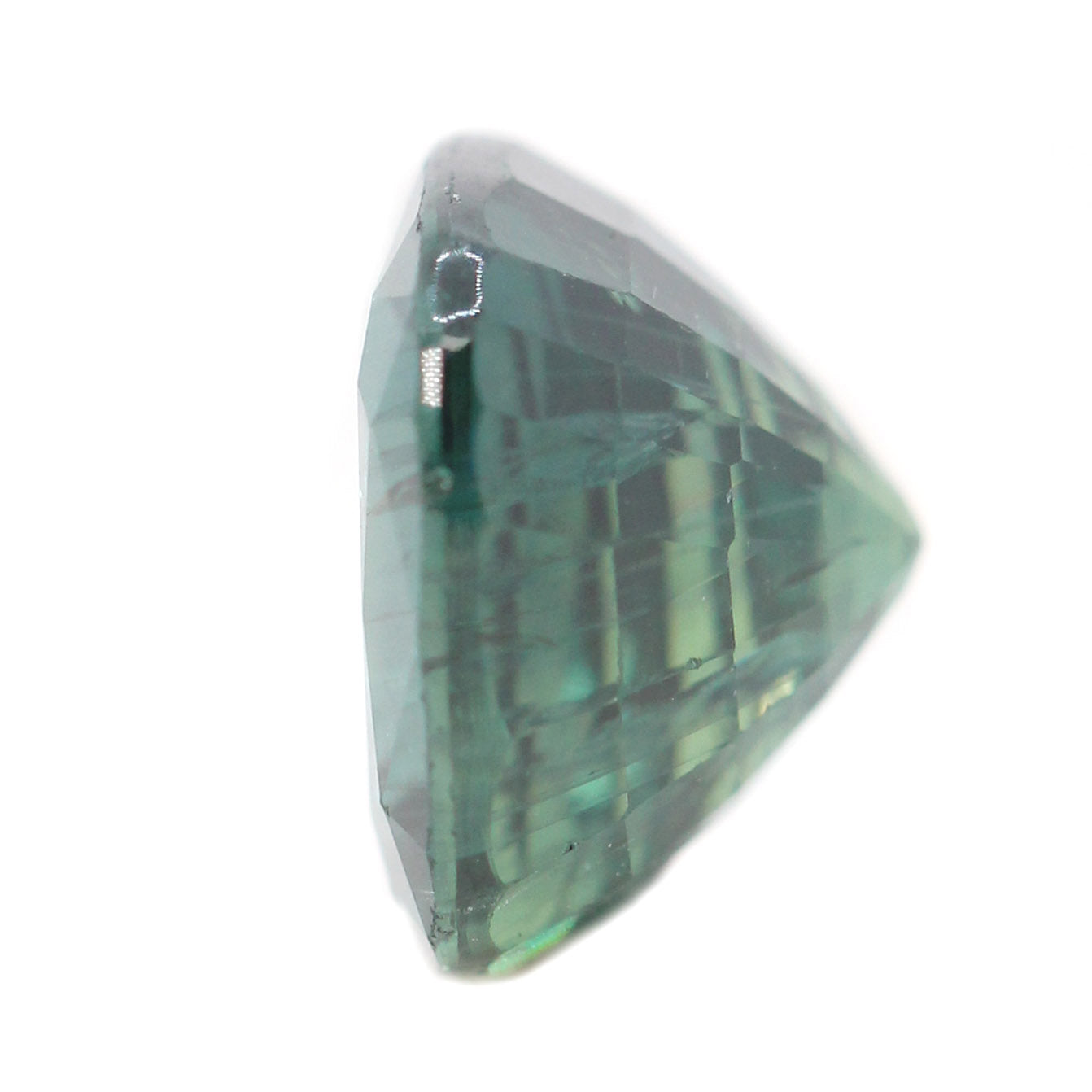 4.18 Carat Cushion Cut Teal Green Sapphire for Custom Work - Inventory Code BGCSAP418 - Midwinter Co. Alternative Bridal Rings and Modern Fine Jewelry