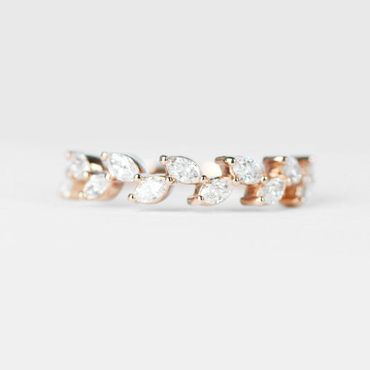 Soren Ring - Leaf diamond engagement / wedding band - Midwinter Co. Alternative Bridal Rings and Modern Fine Jewelry