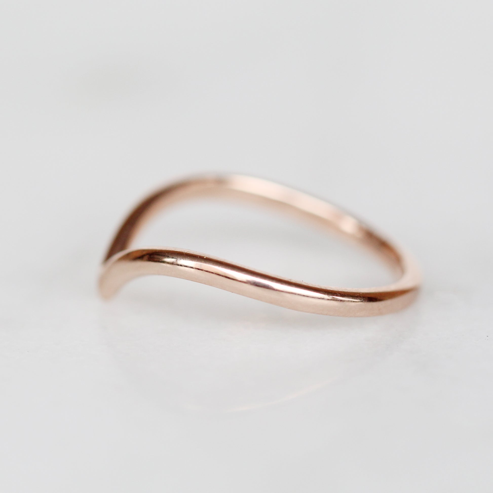 Vera wedding band - contour point V shape band - 14k gold of choice - Midwinter Co. Alternative Bridal Rings and Modern Fine Jewelry