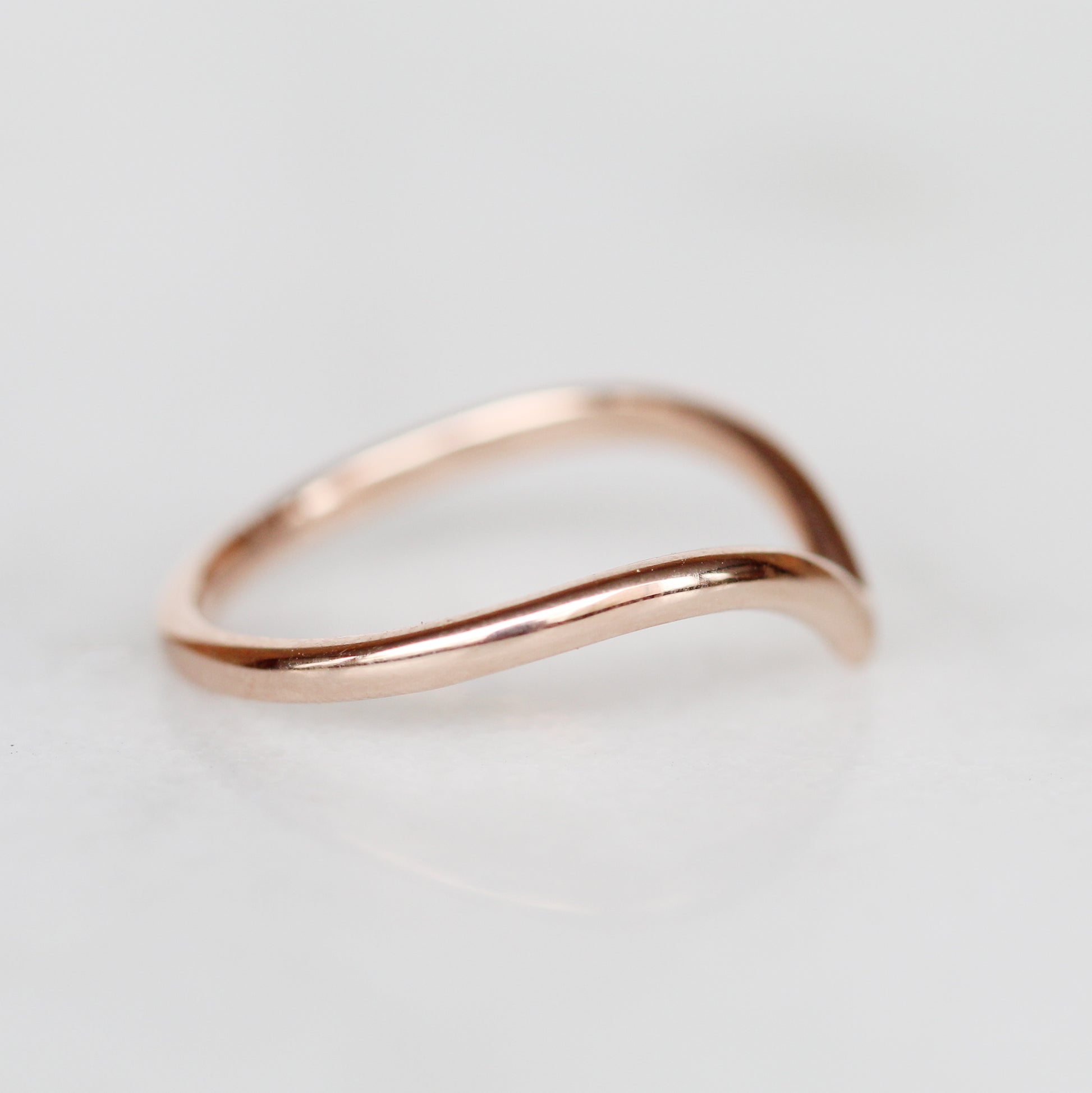 Vera wedding band - contour point V shape band - 14k gold of choice - Midwinter Co. Alternative Bridal Rings and Modern Fine Jewelry